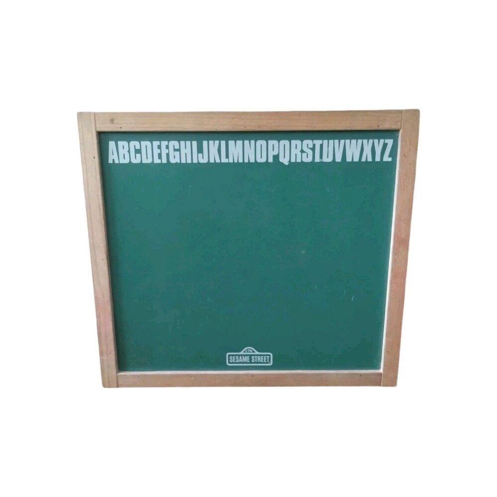 Sesame Street Double Sided Chalkboard Magnet 17.5 x 15.5 Homeschool Learning Art